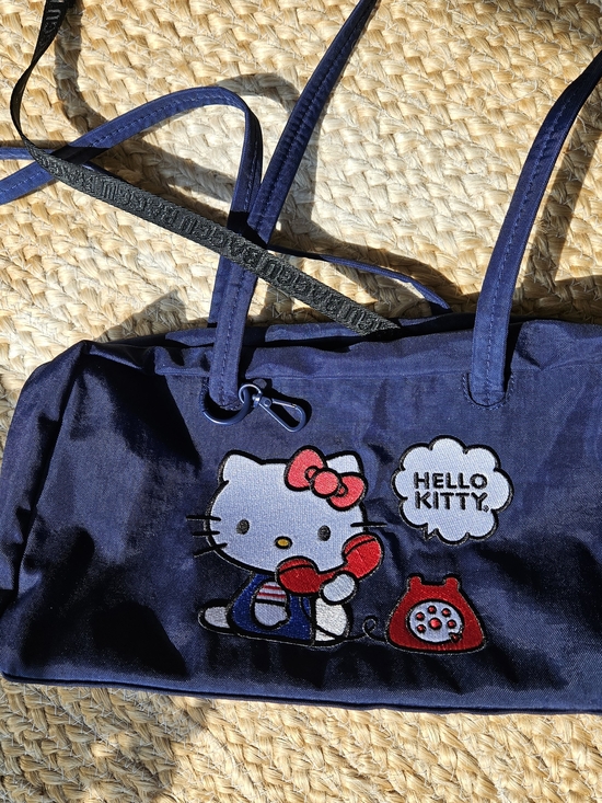 BAGGU Handbags - BAGGU Hello Kitty Navy Bowler Bag